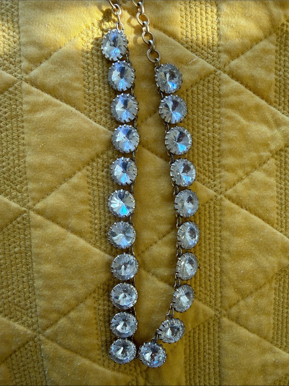 J. Crew Venus Fly trap clear crystal 15”-17” statement necklace - Picture 3 of 7